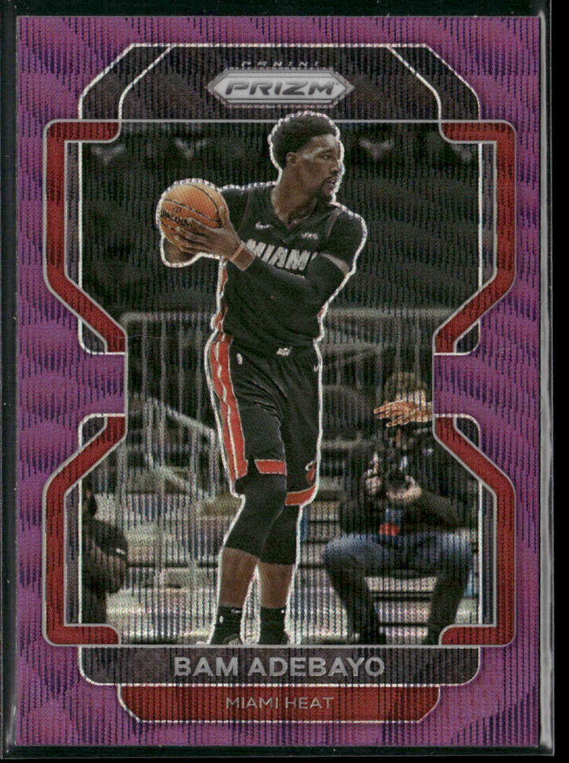 Bam Adebayo 2021-22 Panini Prizm Purple Wave #228 Miami Heat