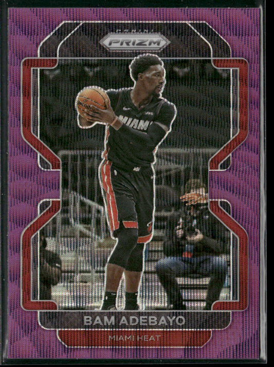 Bam Adebayo 2021-22 Panini Prizm Purple Wave #228 Miami Heat