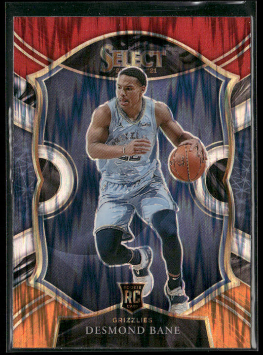 Desmond Bane 2020-21 Panini Select Red White Orange Flash #90 RC Grizzlies
