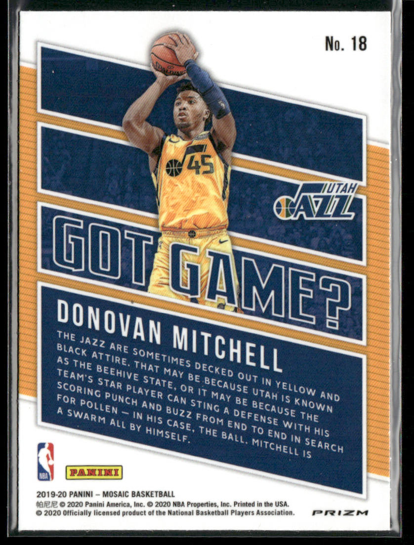 Donovan Mitchell 2019-20 Panini Mosaic Got Game? Green #18 Utah Jazz