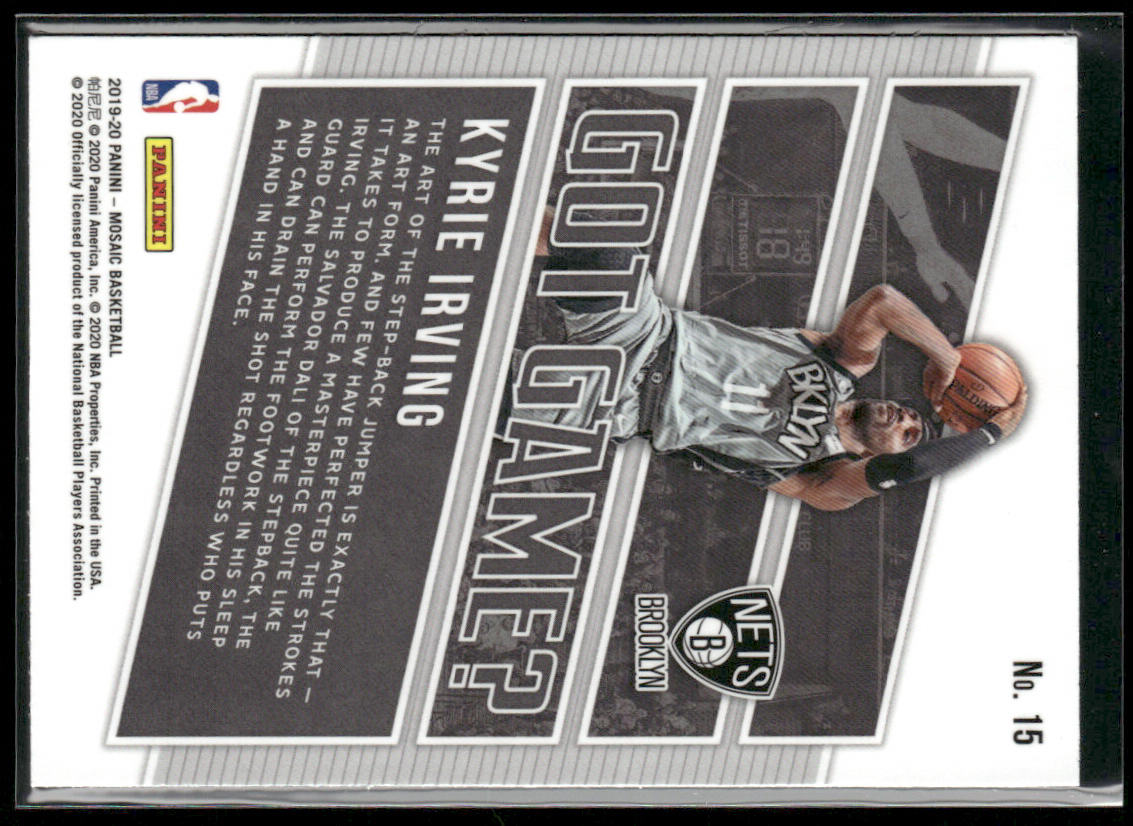 Kyrie Irving 2019-20 Panini Mosaic Got Game? #15 Brooklyn Nets