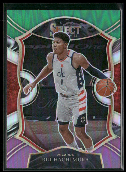 Rui Hachimura 2020-21 Panini Select Green White Purple #13 Washington Wizards