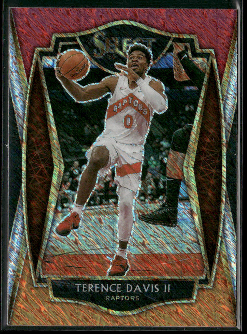 Terence Davis II 2020-21 Panini Select Red White Orange Shimmer #125 Raptors