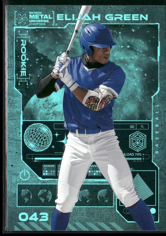 Elijah Green 2023 SkyBox Metal Universe Champions Aqua #043