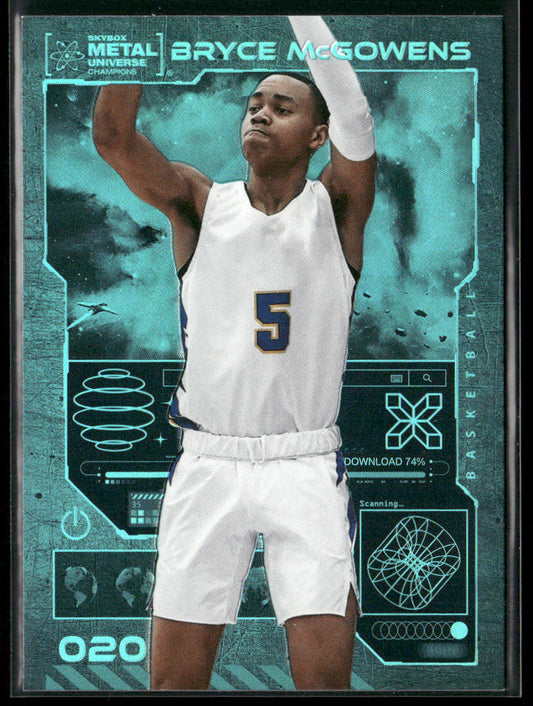 Bryce McGowens 2023 SkyBox Metal Universe Champions Aqua #020