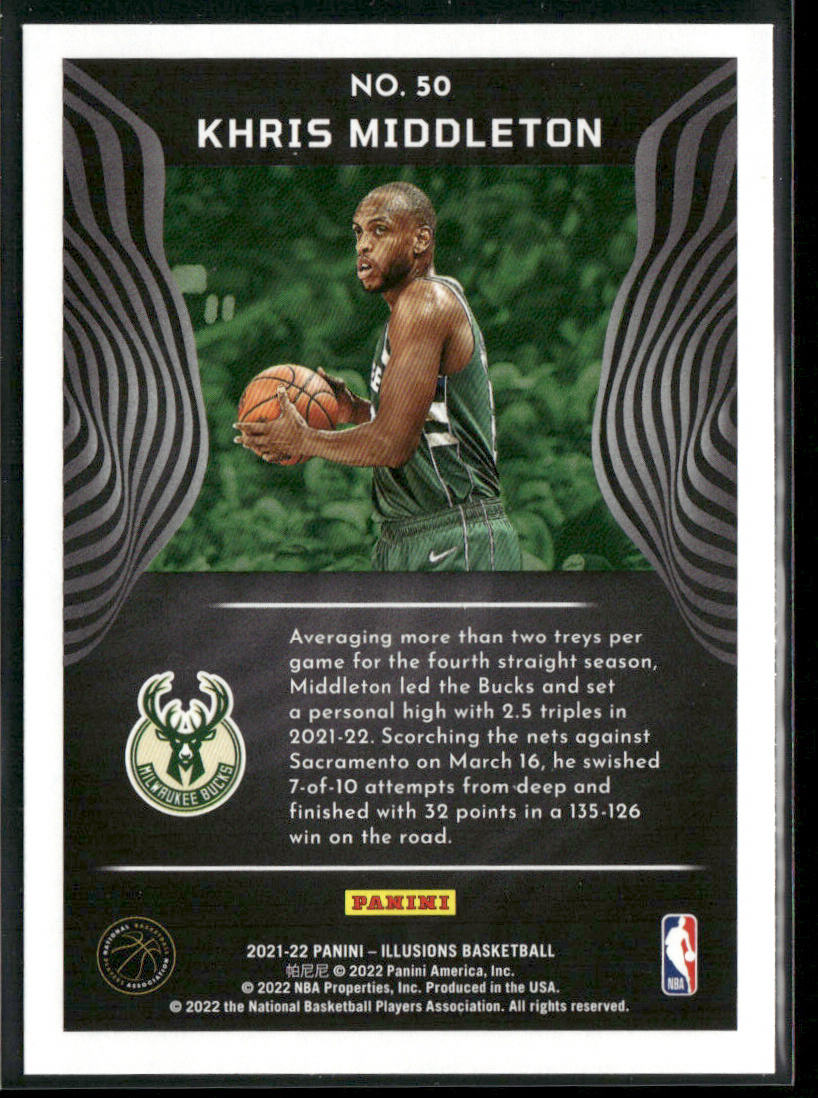 Khris Middleton 2021-22 Panini Illusions Asia #50 Milwaukee Bucks