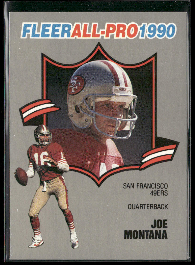 Joe Montana 1990 Fleer All-Pro #1 San Francisco 49ers front
