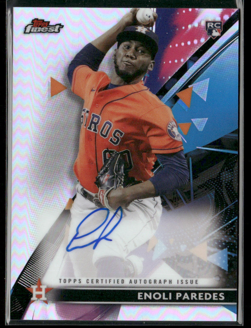 Enoli Paredes 2021 Finest Finest Autographs #FA-EP AU Houston Astros front