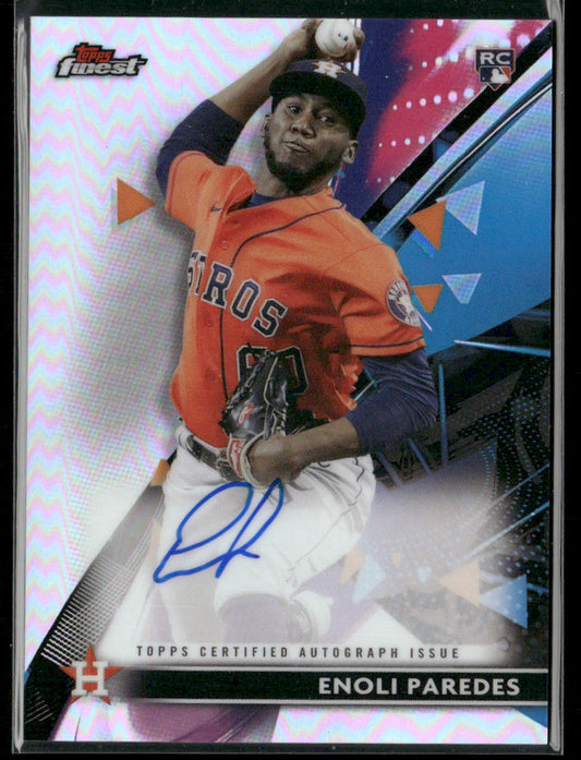 Enoli Paredes 2021 Finest Finest Autographs #FA-EP AU Houston Astros front