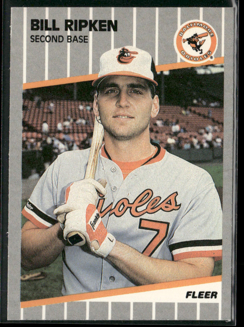 Bill Ripken 1989 Fleer #616e ICONIC : Black box on knob Baltimore Orioles front