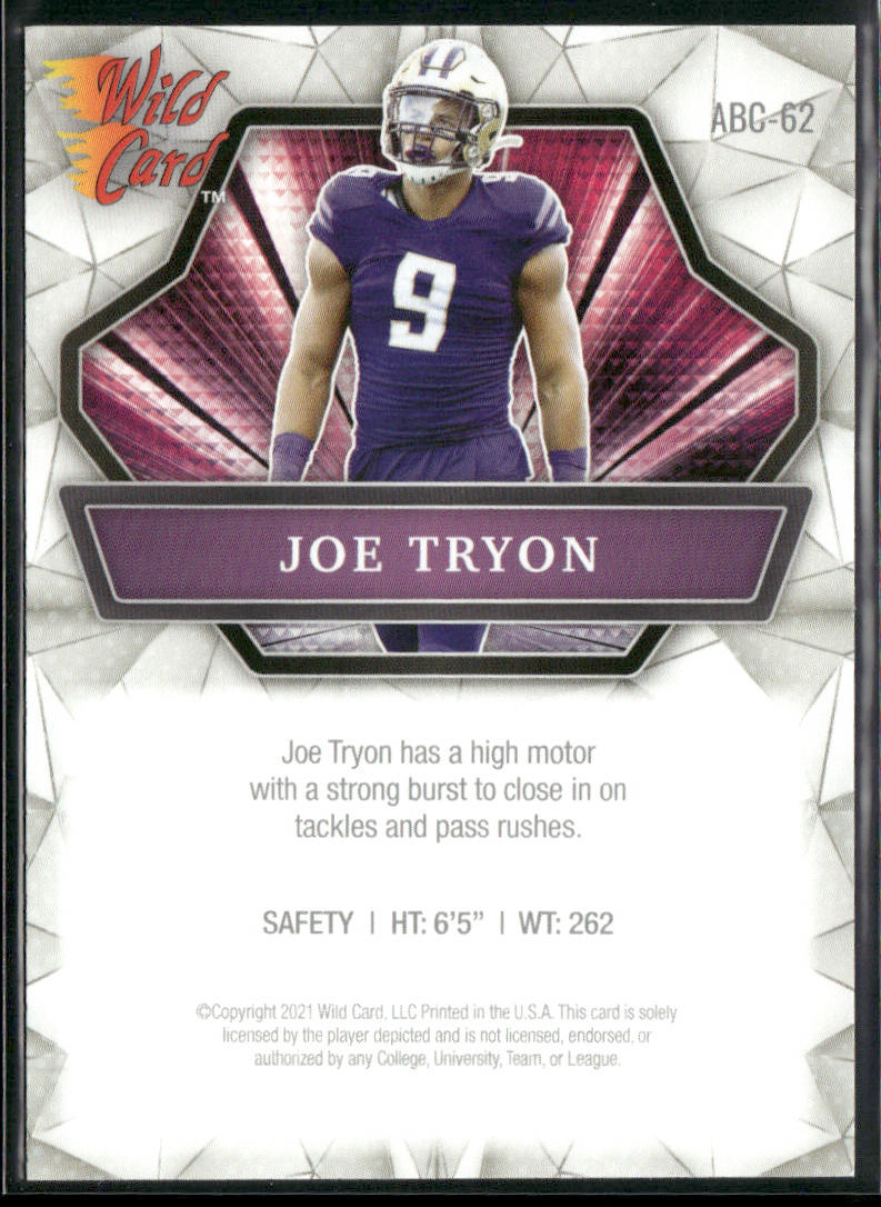 Joe Tryon 2021 Wild Card Alumination #ABC-62 Washington Huskies back
