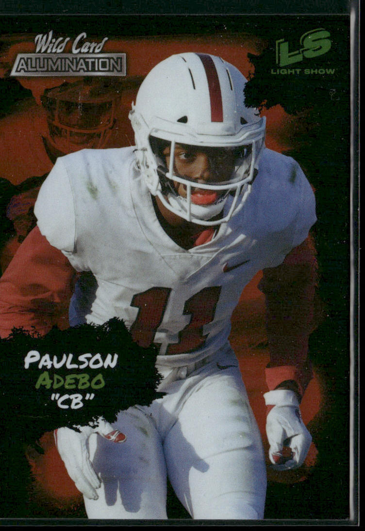 Paulson Adebo 2021 Wild Card Alumination Light Show Red #LS-32 Stanford Cardinal front