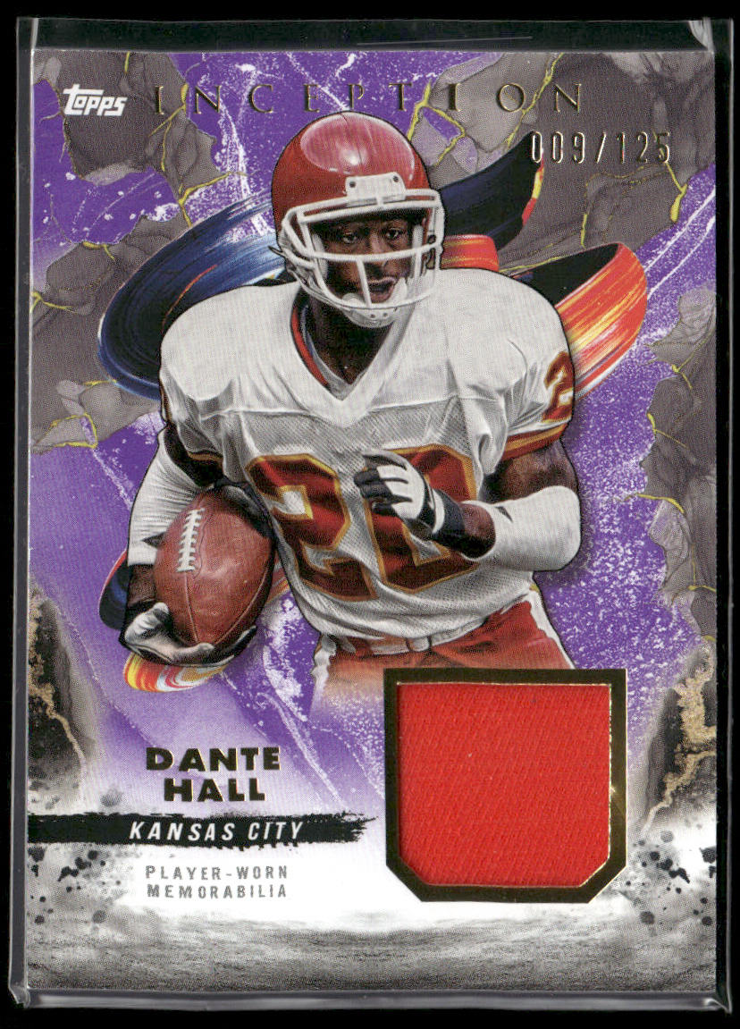 Dante Hall 2024 Topps Inception Relics Purple #RC-DH SN,MEM Kansas City Chiefs front