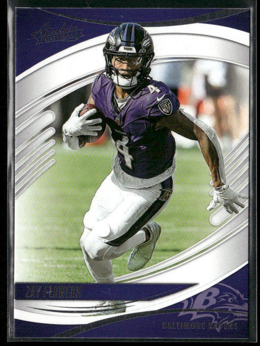 Zay Flowers 2025 Panini Absolute Retail #62 Baltimore Ravens front