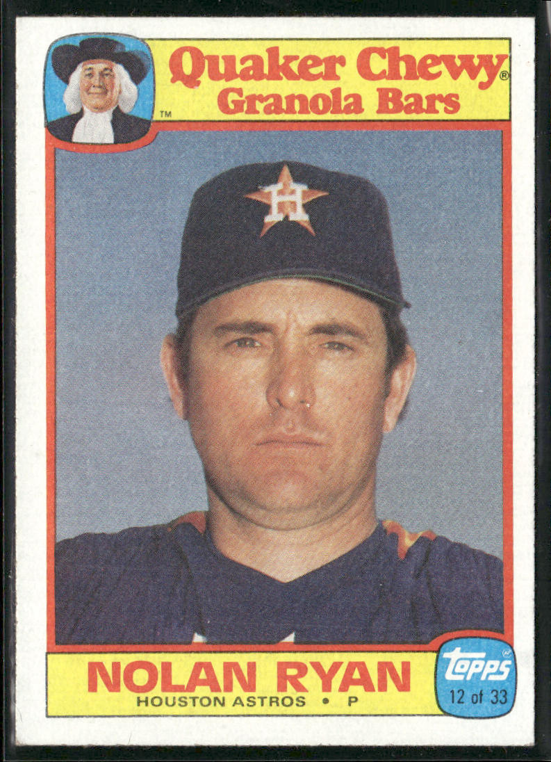 Nolan Ryan 1986 Topps Quaker Granola #12 Houston Astros front
