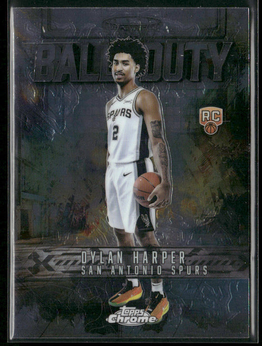 Dylan Harper 2025-26 Topps Chrome Ball of Duty #BD-22 San Antonio Spurs front