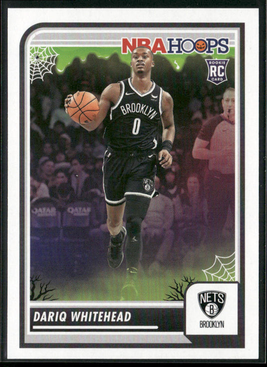 Dariq Whitehead 2023-24 Hoops Haunted Hoops #238 RC Brooklyn Nets front