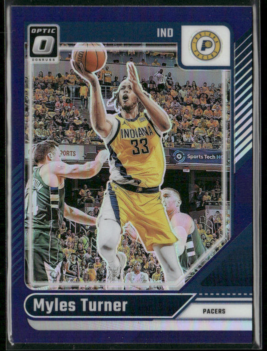 Myles Turner 2024-25 Donruss Optic Purple #111 Indiana Pacers front