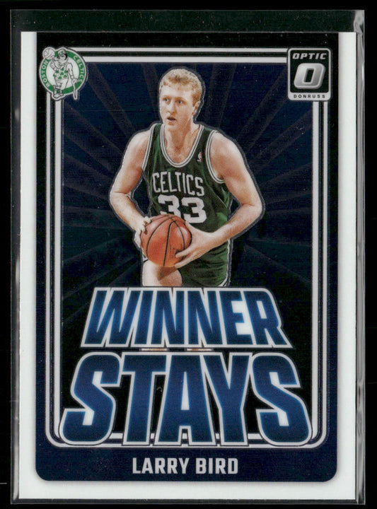 Larry Bird 2024-25 Donruss Optic Winner Stays #19 Boston Celtics front