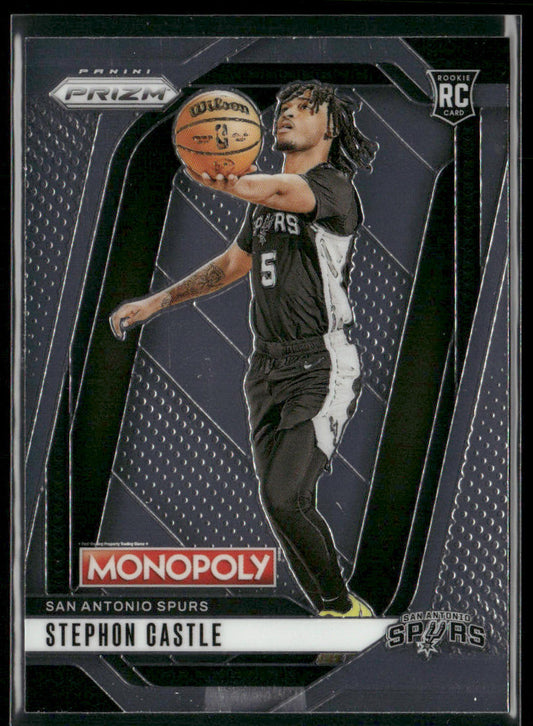 Stephon Castle 2024-25 Panini Prizm Monopoly #75 RC San Antonio Spurs front