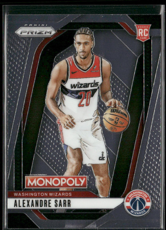 Alexandre Sarr 2024-25 Panini Prizm Monopoly #86 RC Washington Wizards front