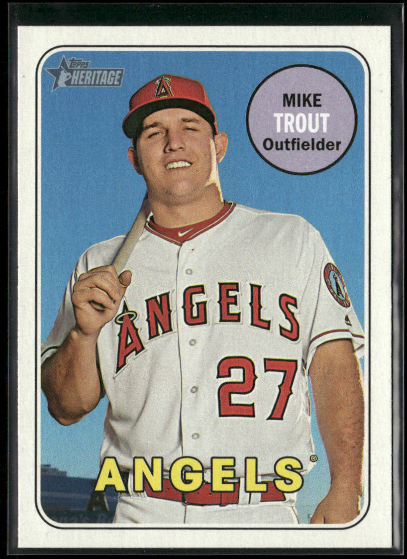 Mike Trout 2018 Topps Heritage #275 Los Angeles Angels front