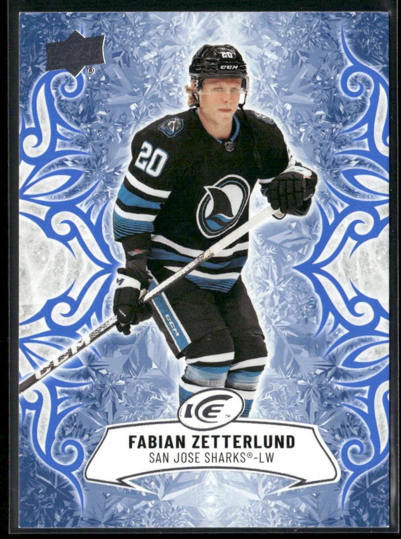 Fabian Zetterlund 2024-25 Upper Deck Ice #68 San Jose Sharks front
