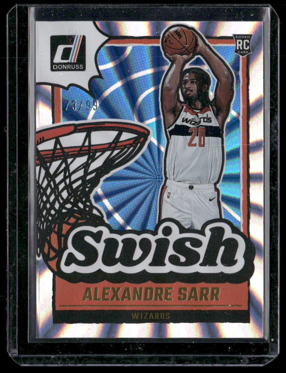 Alexandre Sarr 2024-25 Donruss Swish Holo Laser #8 SN Washington Wizards front