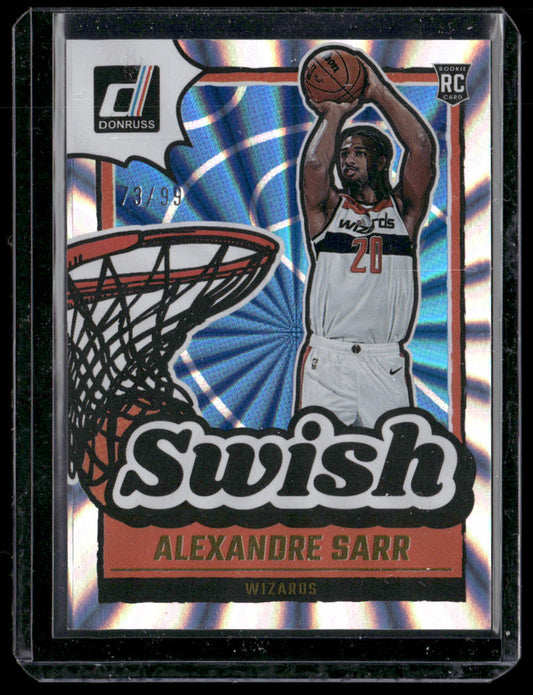 Alexandre Sarr 2024-25 Donruss Swish Holo Laser #8 SN Washington Wizards front