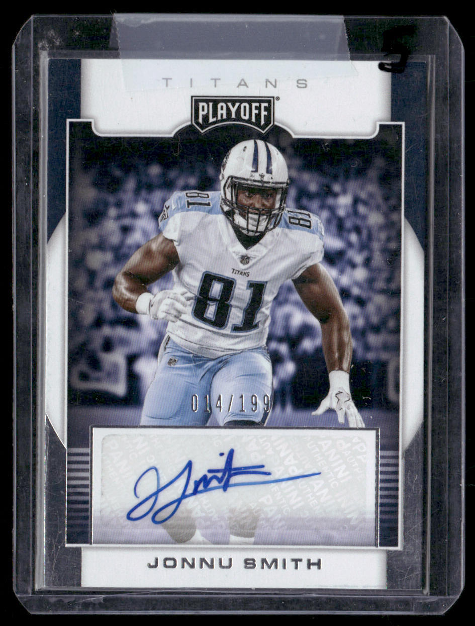 Jonnu Smith 2017 Panini Playoff Rookie Signatures #RS-JU SN,AU Tennessee Titans front