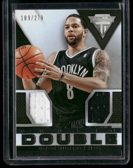 Deron Williams 2013-14 Panini Titanium Double Double Jerseys #4 MEM,SN front