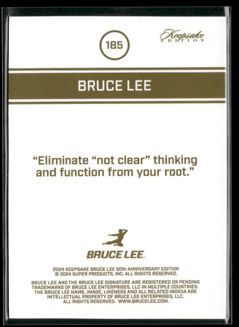 Bruce Lee 2024 Keepsake 50th Anniversary Kaleidoscope Edition Lasergraph #185 back