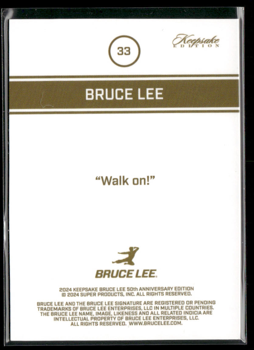Bruce Lee 2024 Keepsake Bruce Lee 50th Anniversary Kaleidoscope Edition #33 back