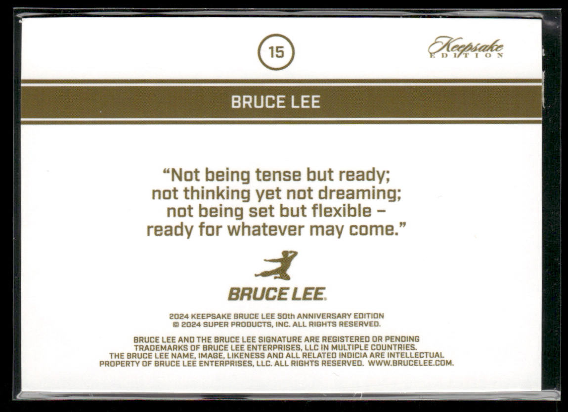 Bruce Lee 2024 Keepsake Bruce Lee 50th Anniversary Kaleidoscope Edition #15 back