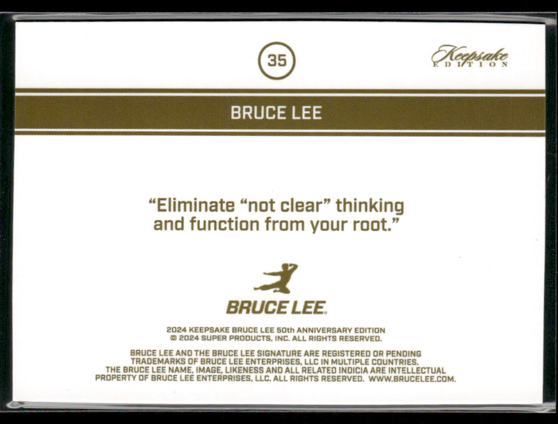 Bruce Lee 2024 Keepsake Bruce Lee 50th Anniversary Kaleidoscope Edition #35 back