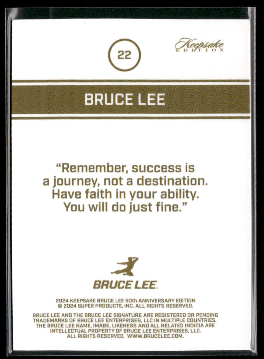 Bruce Lee 2024 Keepsake Bruce Lee 50th Anniversary Kaleidoscope Edition #22 back