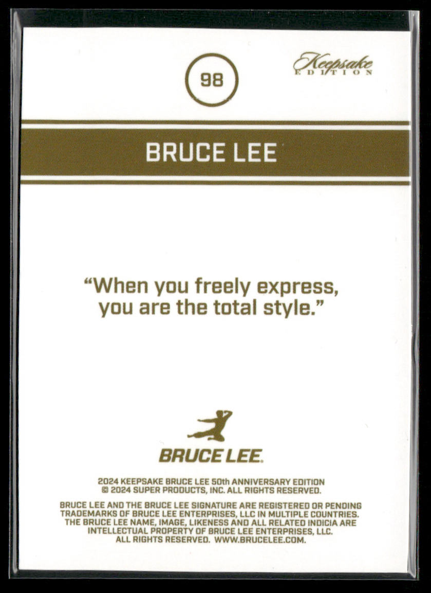 Bruce Lee 2024 Keepsake Bruce Lee 50th Anniversary Kaleidoscope Edition #98 back