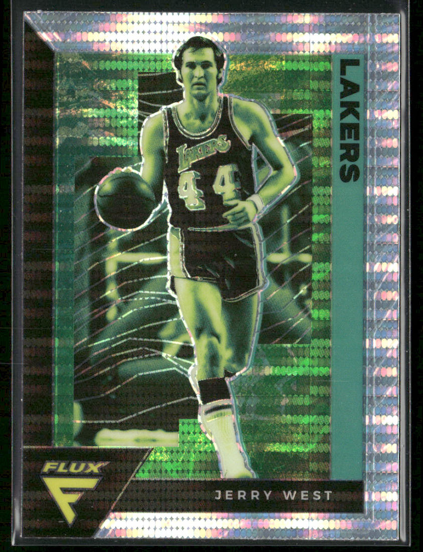 Jerry West 2020-21 Panini Flux Silver #193 Los Angeles Lakers back
