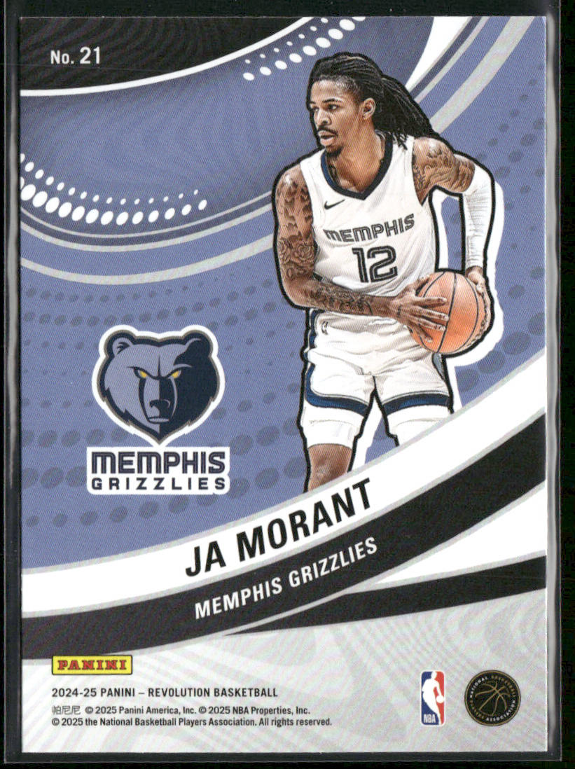 Ja Morant 2024-25 Panini Revolution Vortex #21 Memphis Grizzlies back