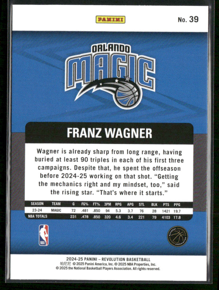 Franz Wagner 2024-25 Panini Revolution #39 Orlando Magic front