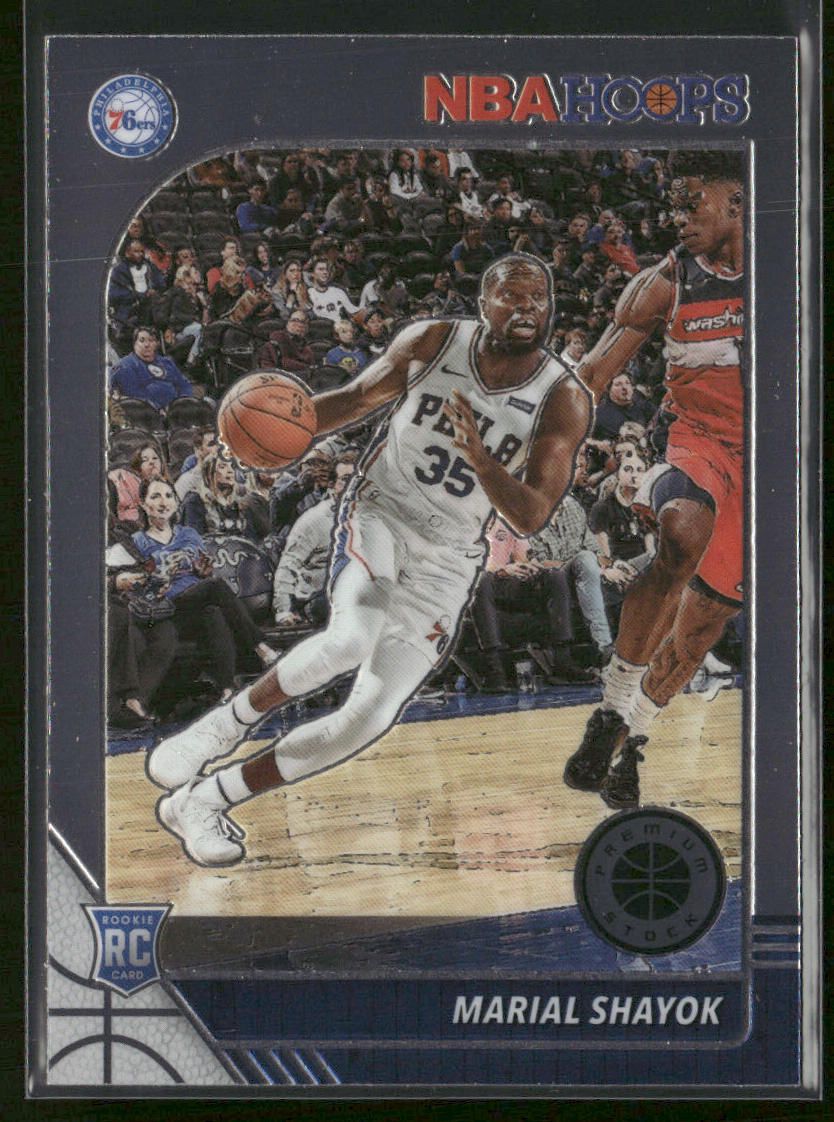 Marial Shayok 2019-20 Hoops Premium Stock #252 RC Philadelphia 76ers front