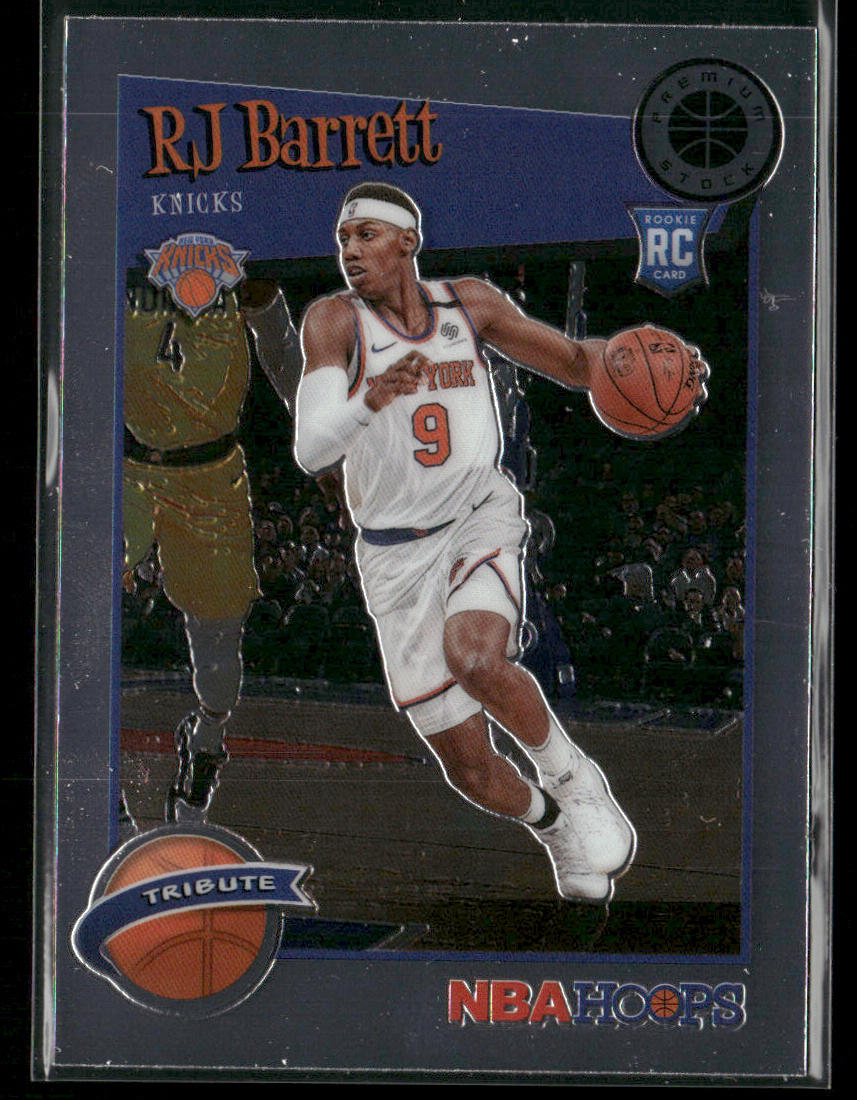RJ Barrett 2019-20 Hoops Premium Stock #298 New York Knicks front