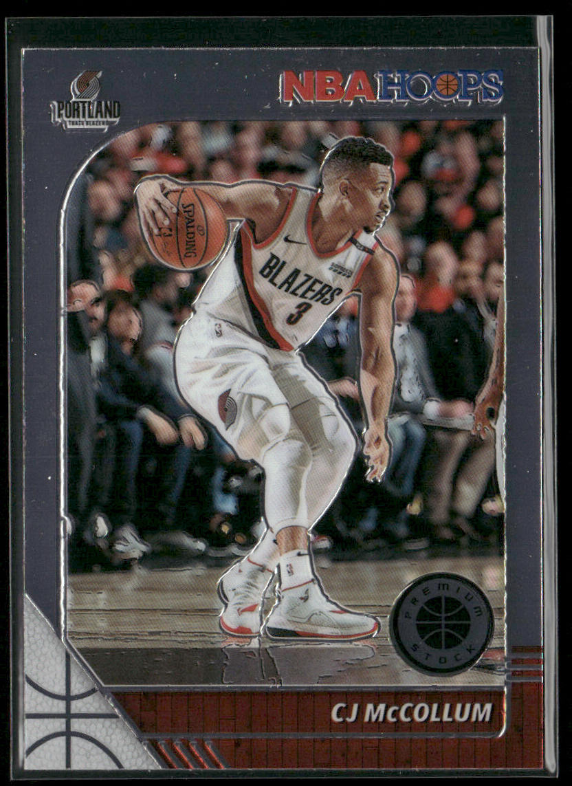 CJ McCollum 2019-20 Hoops Premium Stock #158 Portland Trail Blazers front