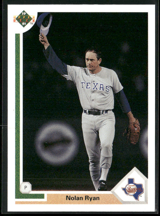 Nolan Ryan 1991 Upper Deck #345b Texas Rangers front