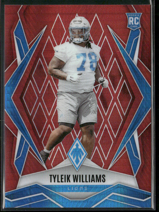 Tyleik Williams 2025 Panini Phoenix Red Hyper Prizm #230 SN,RC Detroit Lions front