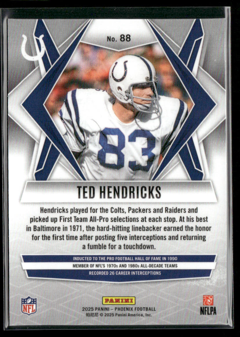 Ted Hendricks 2025 Panini Phoenix #88 Baltimore Colts back