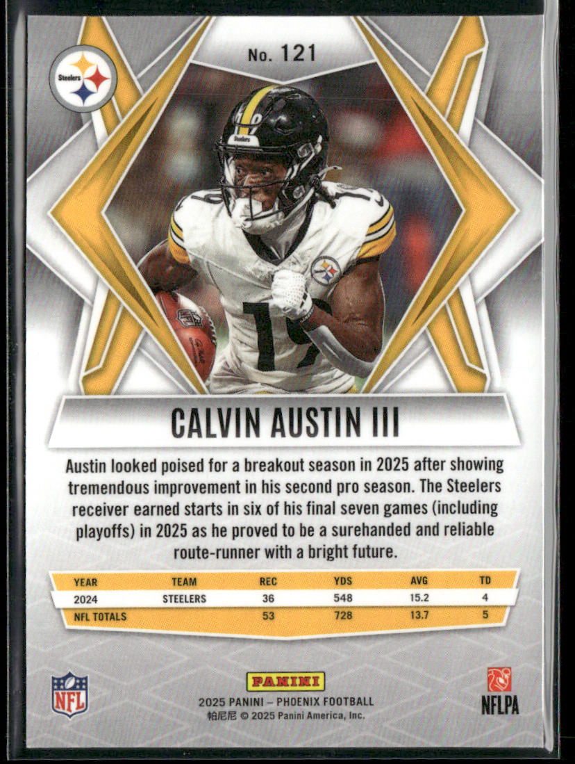 Calvin Austin III 2025 Panini Phoenix #121 Pittsburgh Steelers back