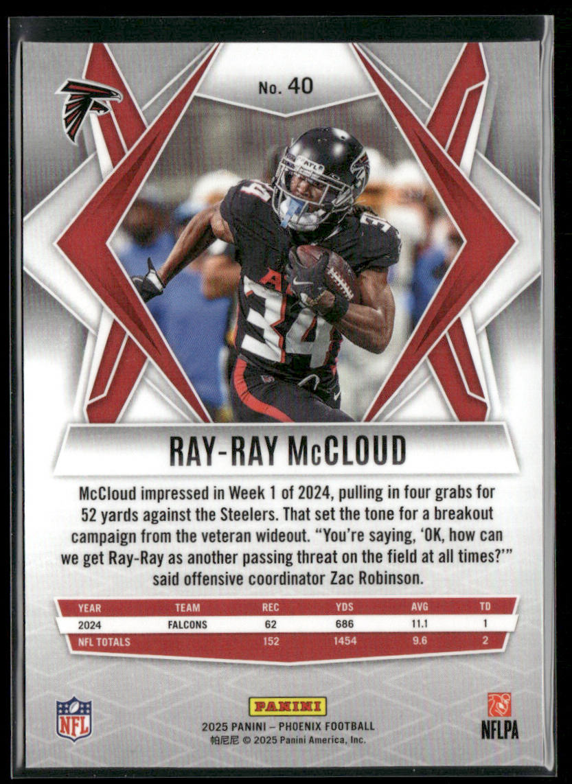 Ray-Ray McCloud 2025 Panini Phoenix #40 Atlanta Falcons back