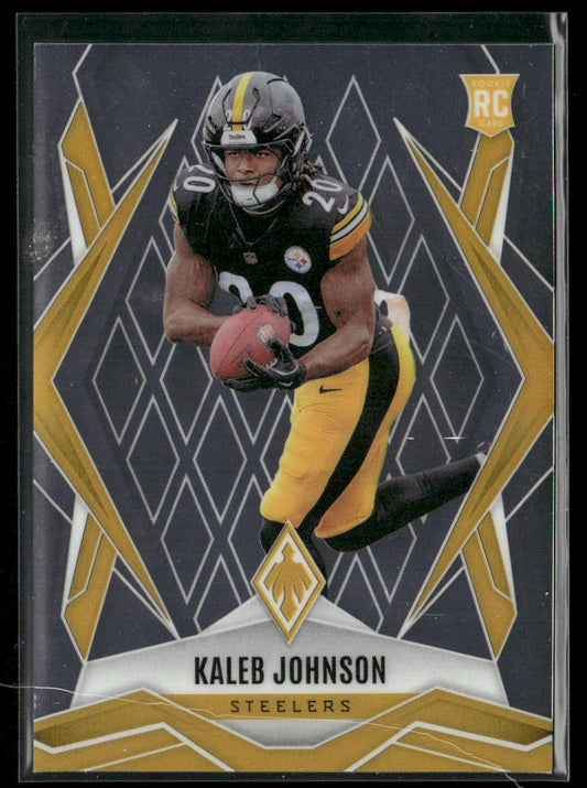 Kaleb Johnson 2025 Panini Phoenix #182 RC Pittsburgh Steelers front