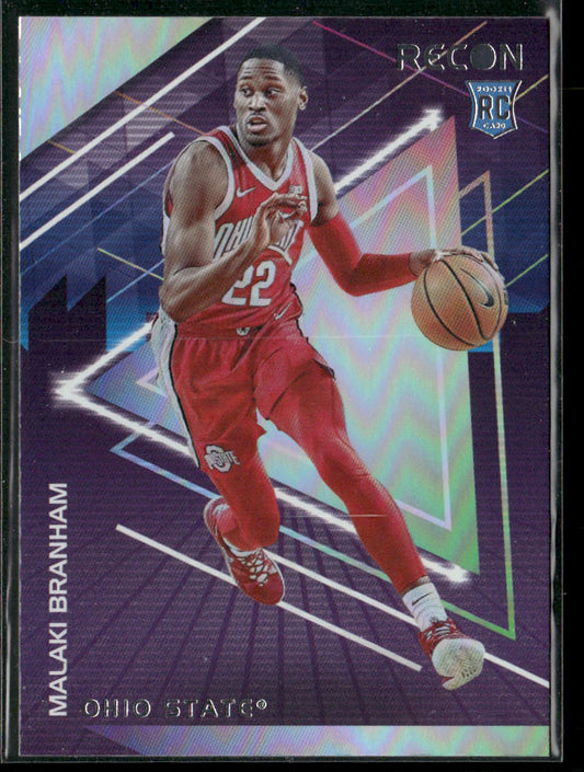 Malaki Branham 2022 Panini Chronicles Draft Picks Recon #18 Ohio State Buckeyes front